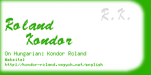 roland kondor business card